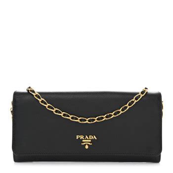 prada oro wallet on chain saffiano cammeo|prada saffiano wallet price.